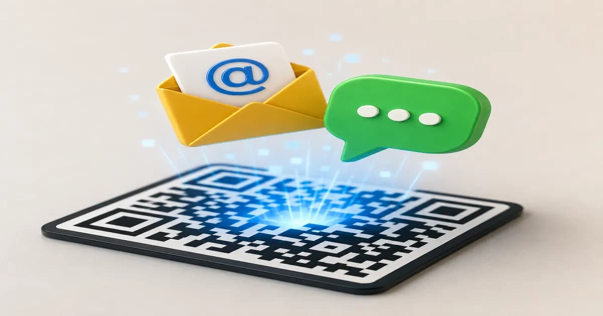Einen E-Mail-QR-Code und SMS-QR-Code schnell erstellen